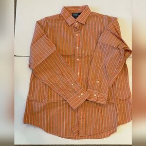 Ralph Lauren Orange Striped Button Down Shirt